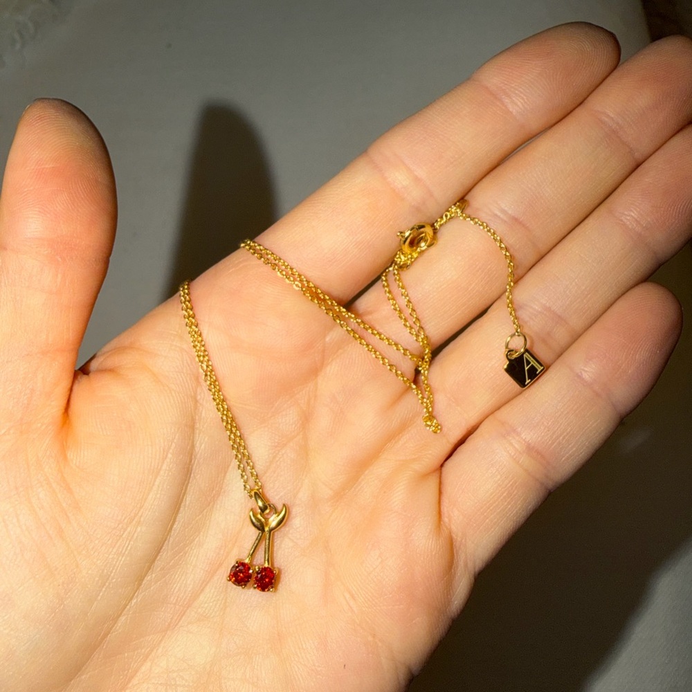 Adornmonde Gold Cherry Pendant Necklace